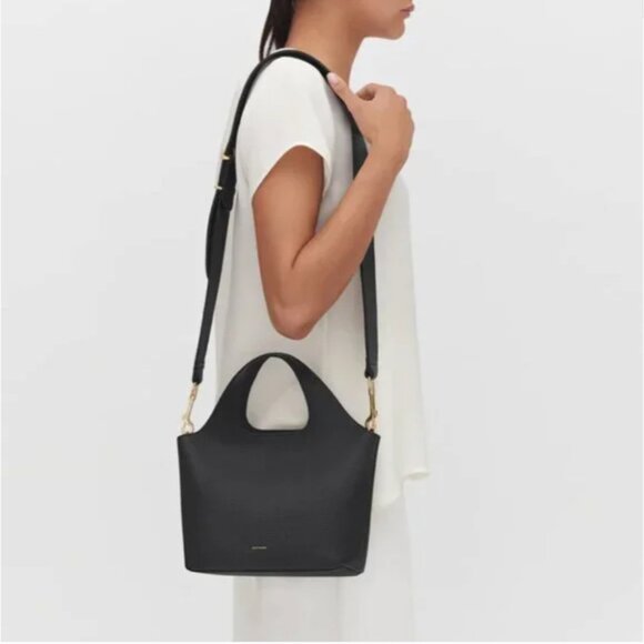 NWT Cuyana Mini System Tote in Black Pebbled Letter and Adjustable Strap - Picture 1 of 11